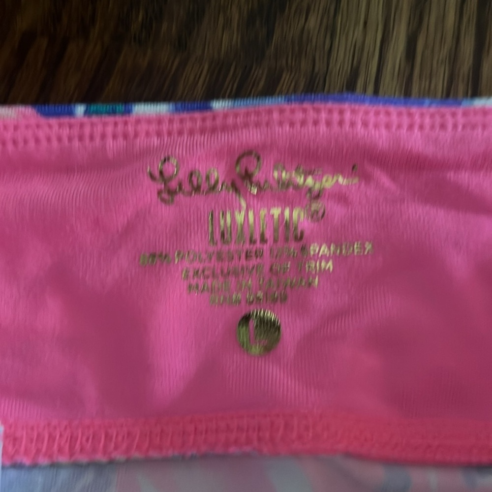 Lilly Pulitzer Luxletic UPF 50 Weekender Crop Legging Multi Rainbow Soleil - Picture 5 of 6